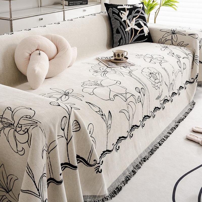 Modern Minimalist Sofas Cover Anti Cat Scratch Easy To Maintain Dustproof Towel Four Season Universal Machine Washable Sofa Mat
