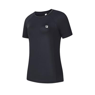 Minimalist Training Small Logo Short Sleeve Raglan T-Shirt Women Tops Dark-Blue A11W431110FNV