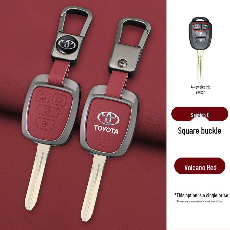 Metal Shell Key Case for Toyota FJ Cruiser, Old Model RAV4, Prado, and Land Cruiser