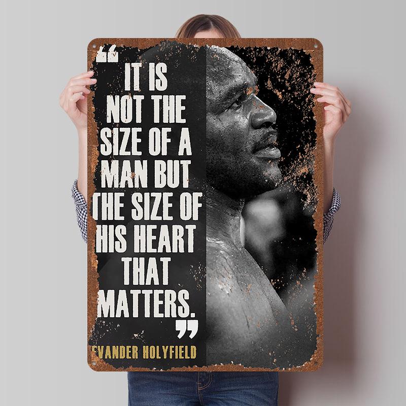 Evander Holyfield Boxer Metal Posters Custom Vintage Metal Signs Wall Art Tin Plaque for Man Cave Home Deco Bedroom Decoration