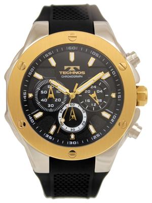 Technos T6C22GB Herren-Chronograph, Schwarz