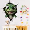 3D Cute Cartoon Dinosaur Breaking Through Wall Stickers, Self-Adhesive Decor for Kids Room Bedroom Living Room Bathroom Kindergarten Decoration