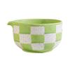 Ceramic Matcha Bowl Smooth Large Capacity Tea Salad Soup Bowl High Temperature Resistant Checkered Pattern Tea Ceremony Tool