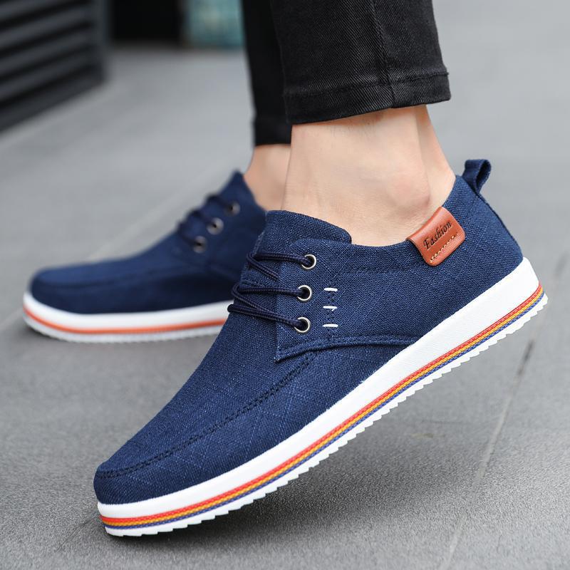 canvas shoes men's trendy shoes cloth shoes 45 casual shoes 46 Korean version trend size 47 board shoes large size men's shoes summer new