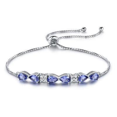 Tanzanite Tennis Bracelet -925 Sterling Silver