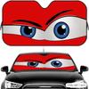 Cartoon Big Eyes Sun Visor Car Windshield Sun Shade UV Protection Heat Insulation Cover Universal Sun Protector