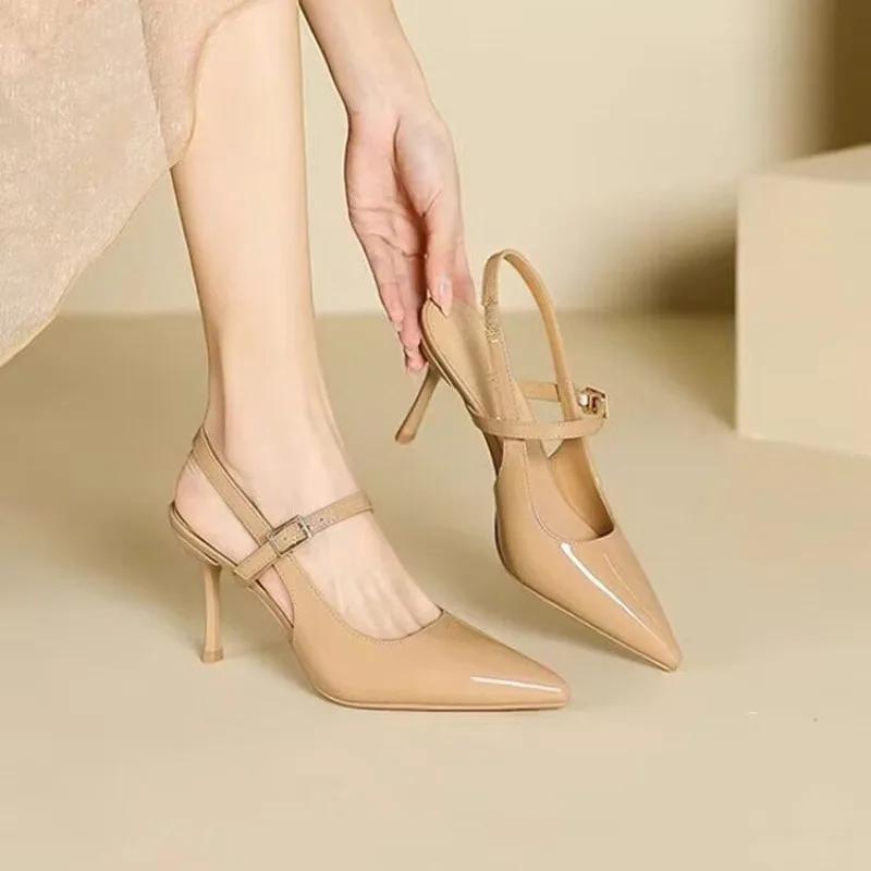 

Fashion High Heels Pointed Toe Sandals Women Sexy Party Shoes Summer New Slippers Fashion 2025 Dress Luxury Brand Pumps Woman Zapatillas 34