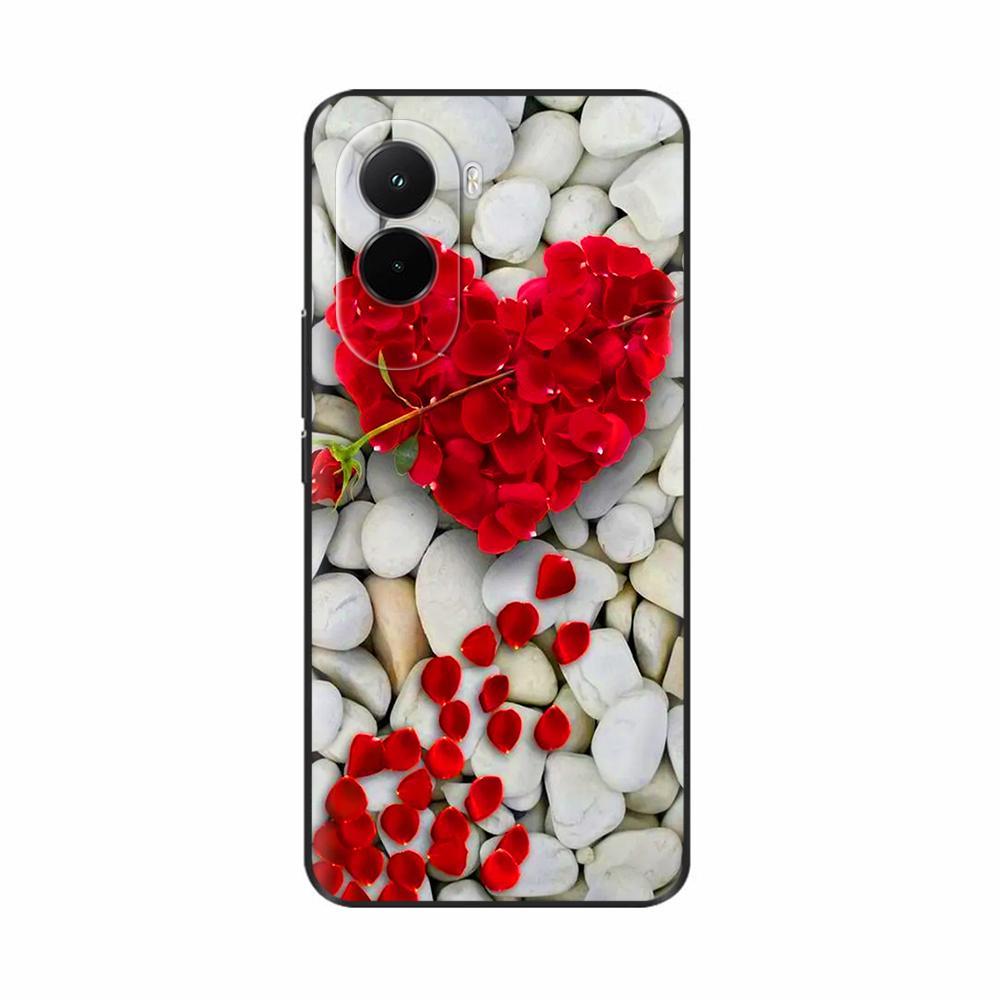 For Poco M7 4G Case Flowers Cartoon Animals Cool Style Soft Silicone Black Phone Cover For Xiaomi Poco M7 Case Fundas M 7 Bags