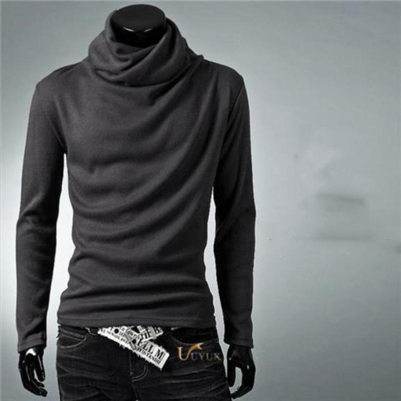 Halber Rollkragenpullover mit langen Ärmeln für Herren, koreanische Version der Kleidung, Herbst-Bodenhemd für Herren