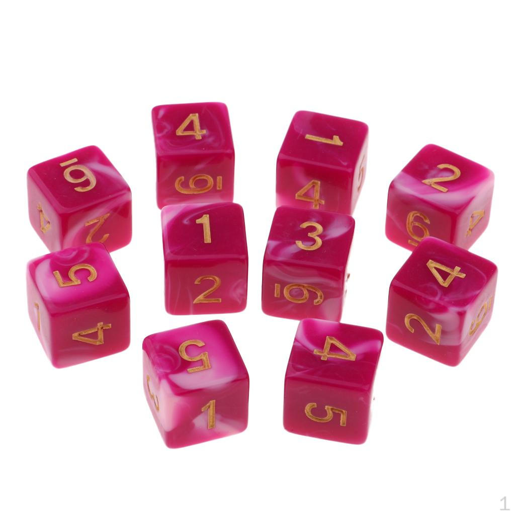 

Многогранный набор из 10 предметов с ролевой игрой D6 RPG Red+Black