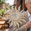 Sunflower Suit Lapel Pin Metal Men Brooch Vintage Fashion Suit Collar Pin  Collar Decoration