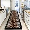 Tapis résistant aux taches motif léopard Chambre à coucher Tapis de chevet Couloir Tapis de sol de fenêtre Décoration de maison Été