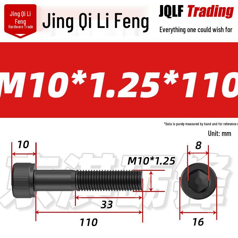 12.9 Grade Medium Tooth Hex Bolt, Half Thread, M10-M36, High-Strength Screw