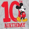Disney Childrens/Kids Mickey Mouse Heather 10th Birthday Hoodie