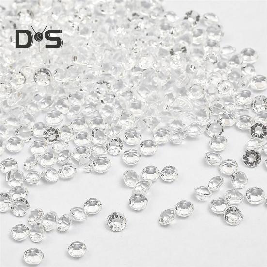 1000Pcs Acrylic Rhinestones Colorful Resin Faux Crystal Gems DIY Crafts Vase Fillers Weddings Home Table Decor