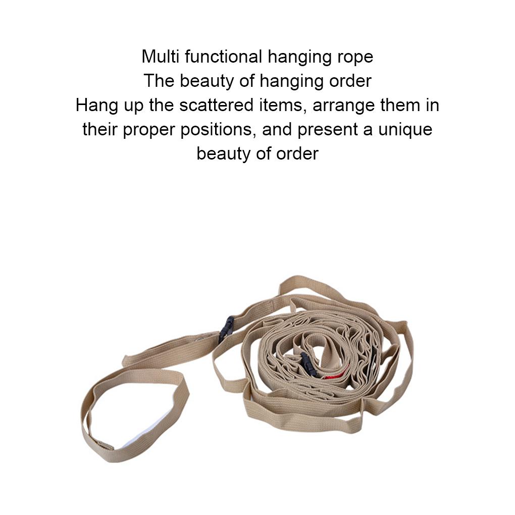 Polyester Travel Camping Lanyard With Lots Of Rings For Hanging Accessories Length Adjustable Hanger