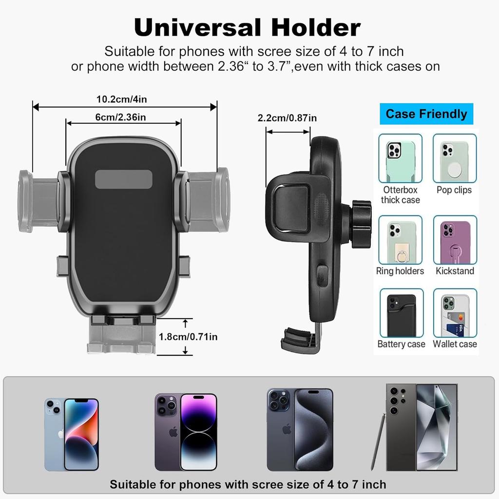 Cup Holder Phone Holder for Car Bottle Available Cup Holder Phone Mount Cradle with 360 Degree Long Arm for iPhone Galaxy Google 4 To 7in