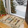 Zerbino di Natale Balletto dello Schiaccianoci, Tappetino con Stampa Ghirlanda di Agrifoglio Buon Natale, Decorazione per Porta d'Ingresso Casa Vacanze
