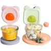 Mini Lunch Box Bento Portatile Contenitori in Vetro Resistenti al Calore Scatola Fresca Congelata Ciotola per Alimenti Supplementari per Bambini con Coperchio in Silicone