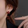 French Earrings, Niche Design, High-End Earrings, Women's Red Temperament, Socialite Earrings