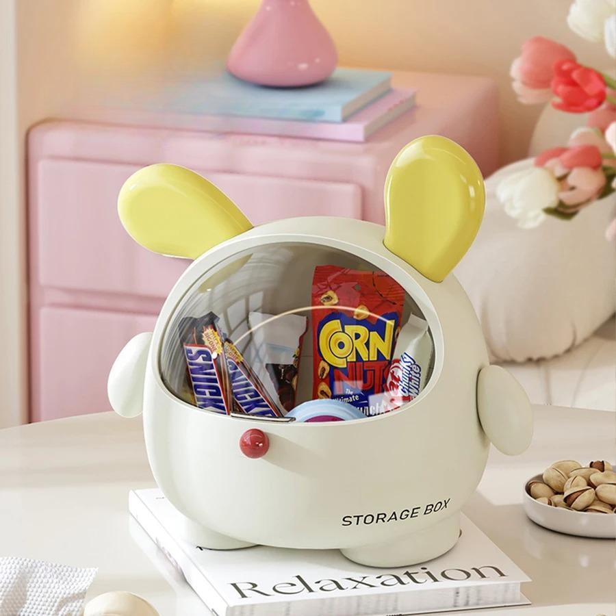 Desktop Storage Box Cartoon Large-capacity Creative Plastic Hair Clips Jewelry Storage Mini High-end Hair Accessory Storage Box