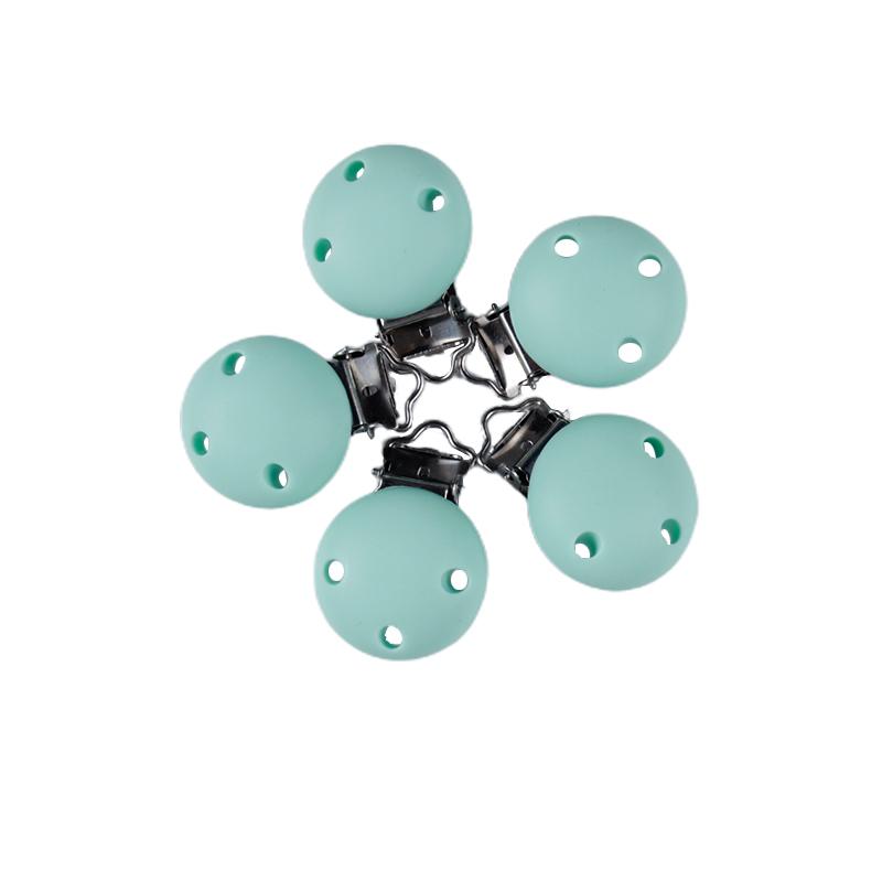 3Pcs Silicone Heart Shape Pacifier Clip DIY Baby Soother Nursing Dummy Holder Draft Teething Molar Toys Clips BPA Free
