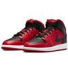Baskets Air Jordan 1 Mid Reverse Bred Homme Gym-Red Noir Blanc 554724-660