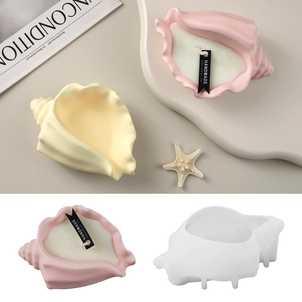 Romantics Candle Mold Unique Seashells Aromatherapys Mold DIY Seashells Silicone Mold Plasters Cement Candle Holder Mold