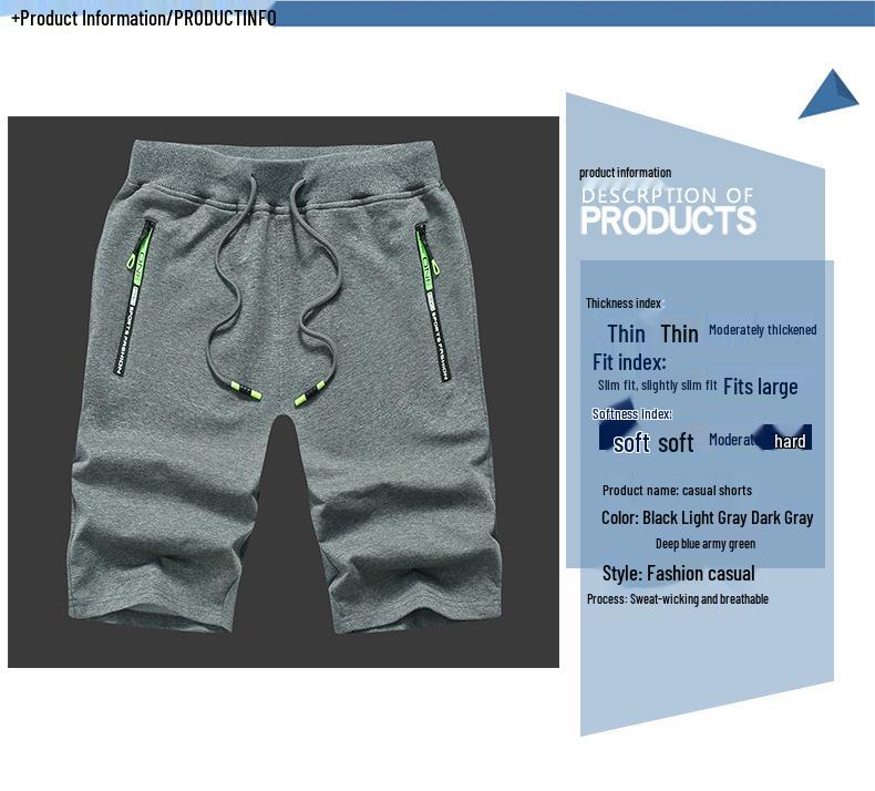 Men's Summer Knit Casual Shorts - Plus Size Sports Beach Pants