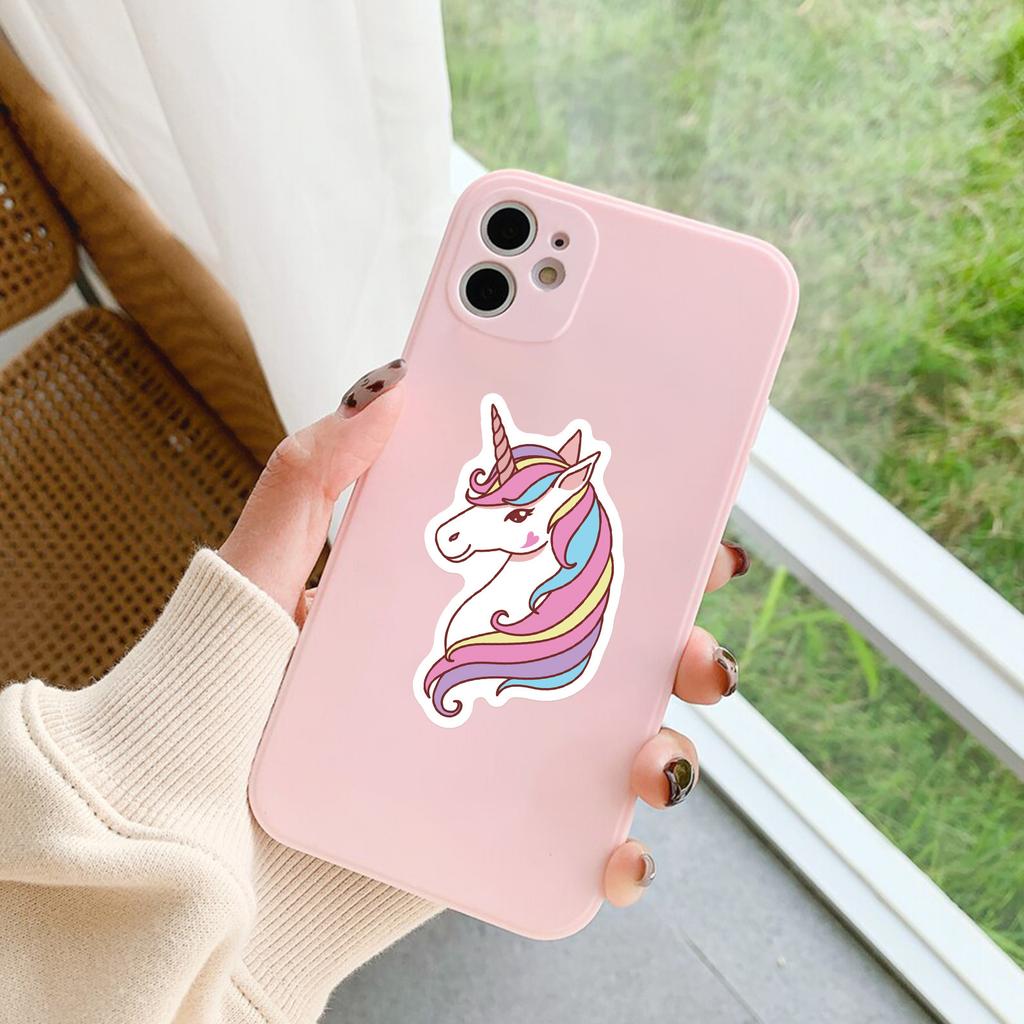 50 Vsco Pink Mix And Match Stickers, Cartoon Cute Girl Little Fresh Girl Graffiti Stickers