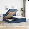 Maison Exclusive - Estrutura de cama otomana com colchão azul 180x200 cm tecido