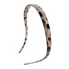 Headband Leopard Print Resin Headband with Anti-Slip Teeth Retro Tortoise Shell