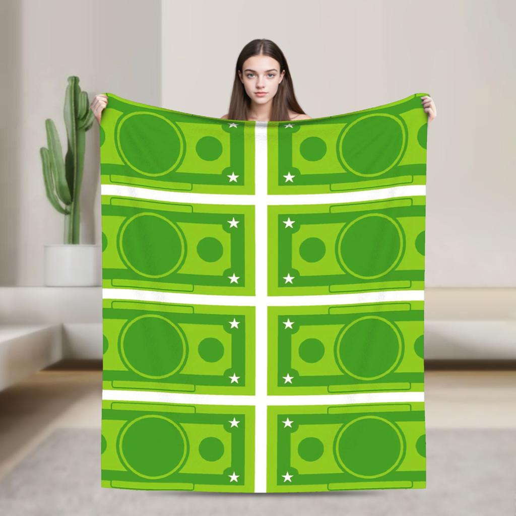 Play money Blanket Quality Super Soft  Throw Blanket Winter Airplane Travel Couch Chair Sofa Bed Novelty Bedspread