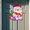 Cartoon Luminous Door Hanging Pendant Elk Christmas Decorations Pendant  Kids Gift