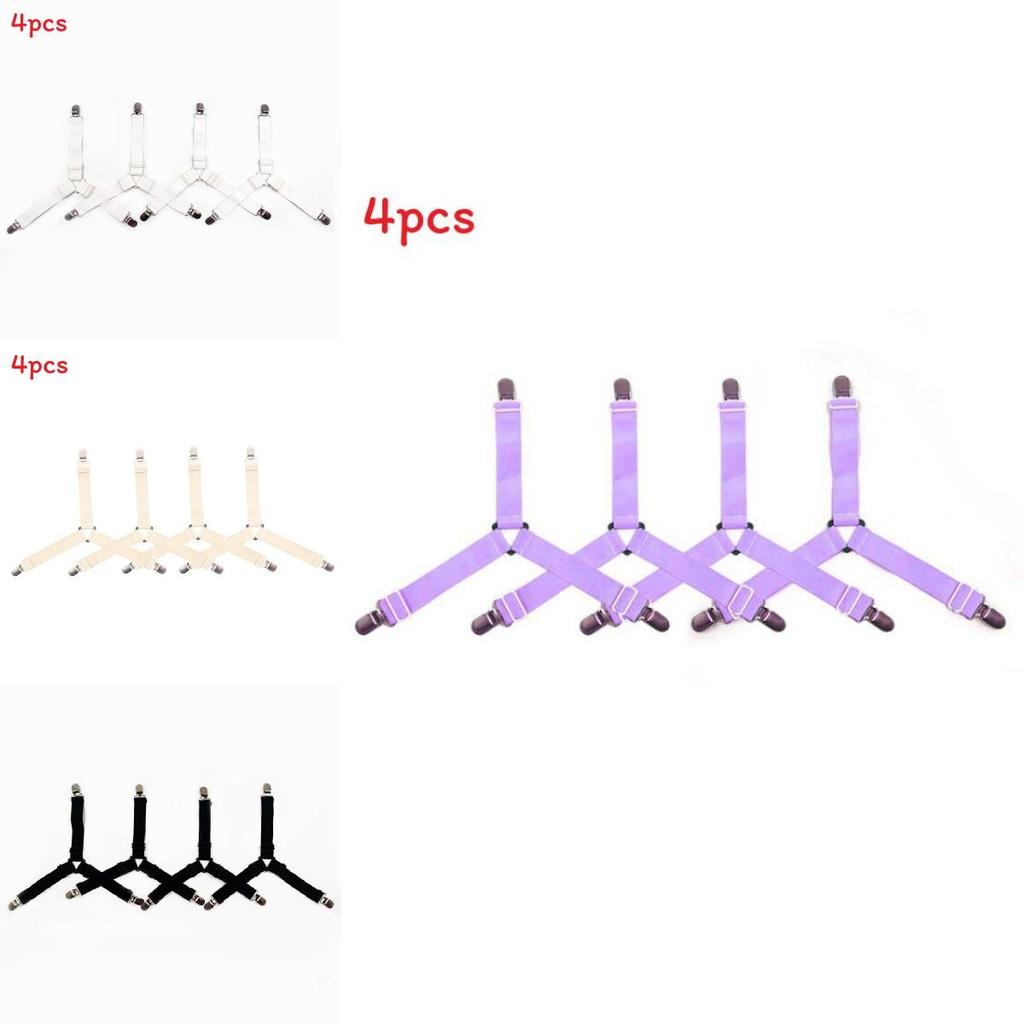 Adjustable Bed Sheet Clips Set For Nonslip Mattress And Curtain Securement