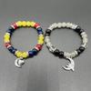 2Pcs/Set Fashion Couple Beads Bracelet Y2k Aesthetics Gifts for Anniversary