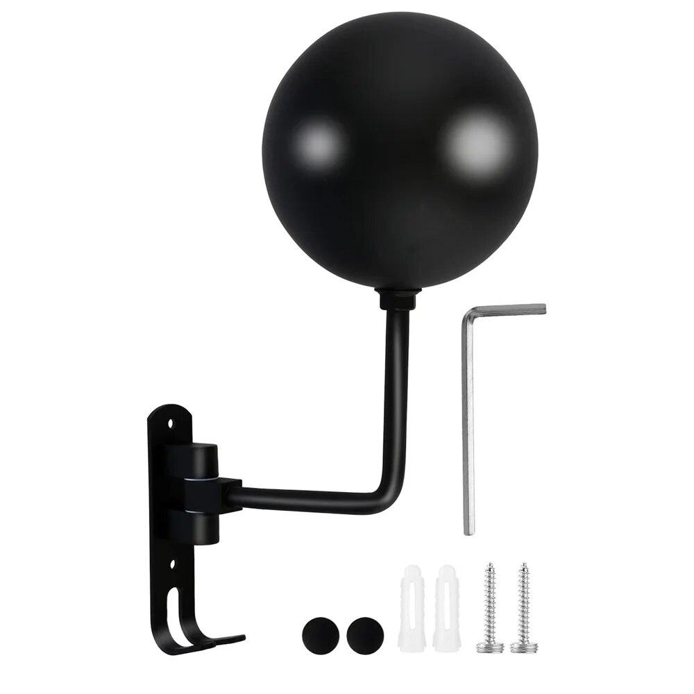 

Стойка для мотоциклетного шлема, настенное крепление, стальной держатель для шлема, вращающаяся на 180 градусов вешалка для шлема с двойным крючком, держатель для велосипедного шлема чёрный