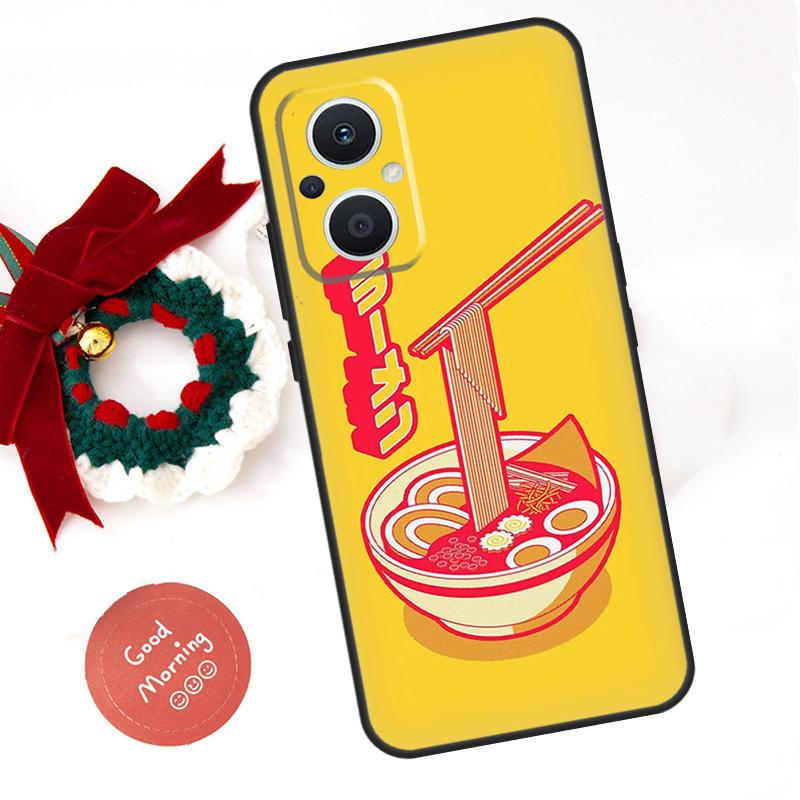 Ramen Cat Japanese Art Funda For OPPO Reno 8 Lite 10 11 12 13 14 Pro 11F 12F 13F 14F OPPO Find X8 X5 X6 X9 Pro Case