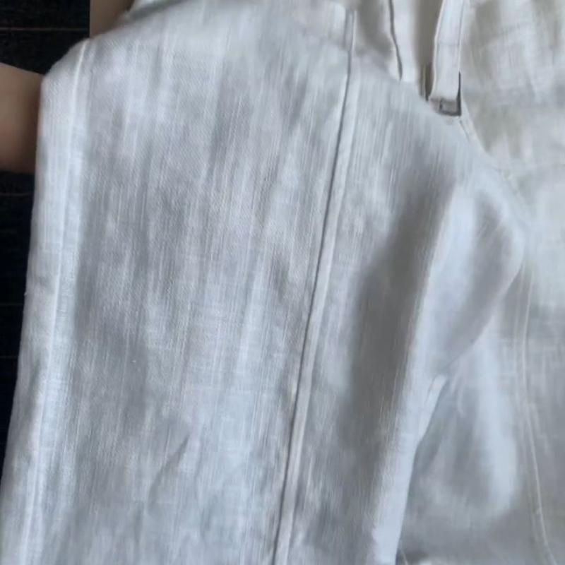 Summer Thin White HighWaist Stylish WideLeg Pants for Women  DesignForward with Front Pockets Casual Trousers