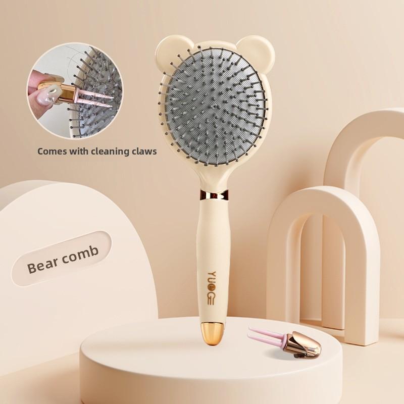 Cute Air Cushion Massage Comb for Women, Perfect for Long & Curly Hair, Portable Stylish Brush with Scalp-Caring Function
