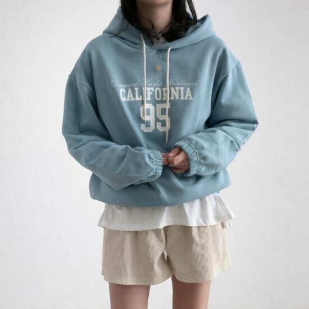 Mizqz Daily California Lettering Overfit Hoodie