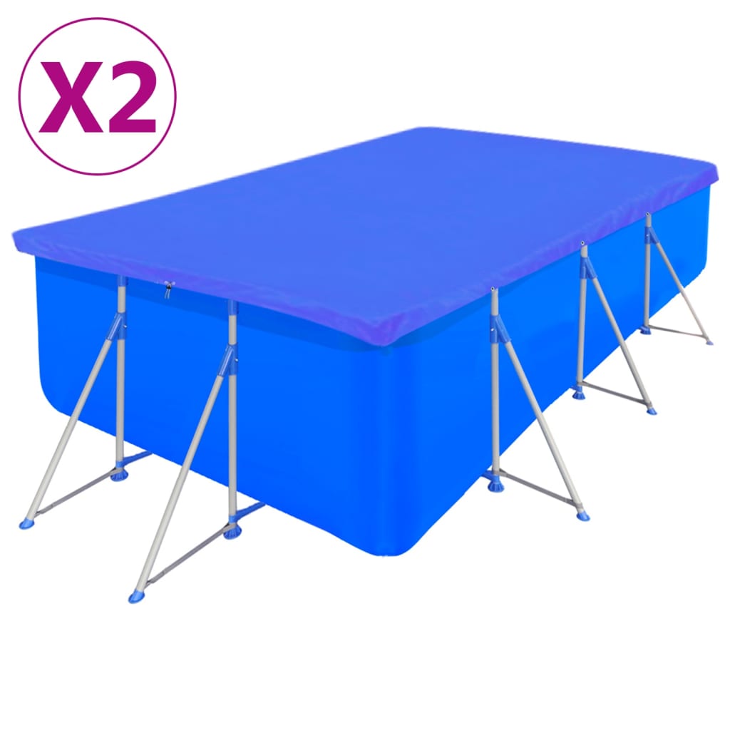 Vidaxl Plandeki Na Basen, 2 Szt., Pe, Prostokątne, 90 G/M², 394X207 Cm