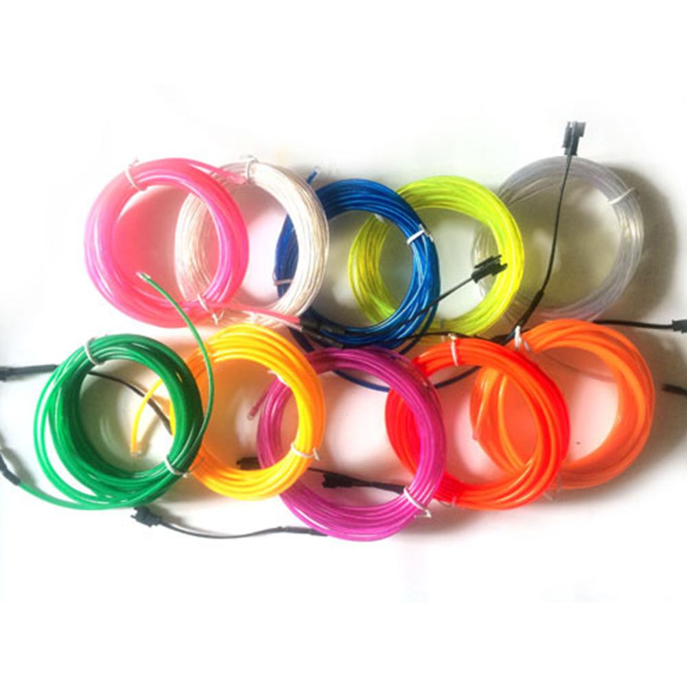 El Wire Luminescent Line Stage Prop LED Decorative Lamp Line wth 3V Battery Box
