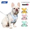 X Type Dog Harness and Leash Set Reflective Vest Anti Escape Chest Back Walking No Pull for French Bulldog Shiba Medium Outdoor