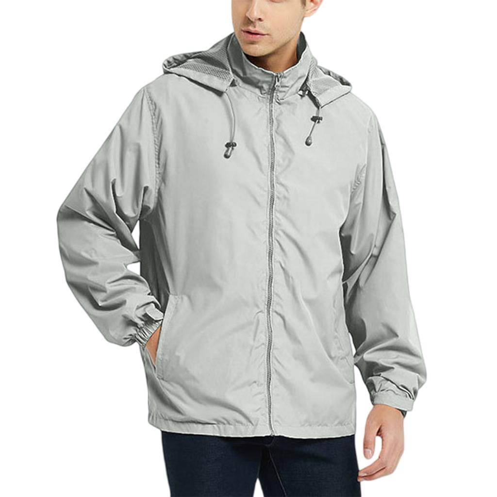 Men's Outdoor Windbreaker Jacket With Hood - Windproof And Waterproof Outerwear