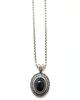 Vive Stone Pendant Necklace(Black)