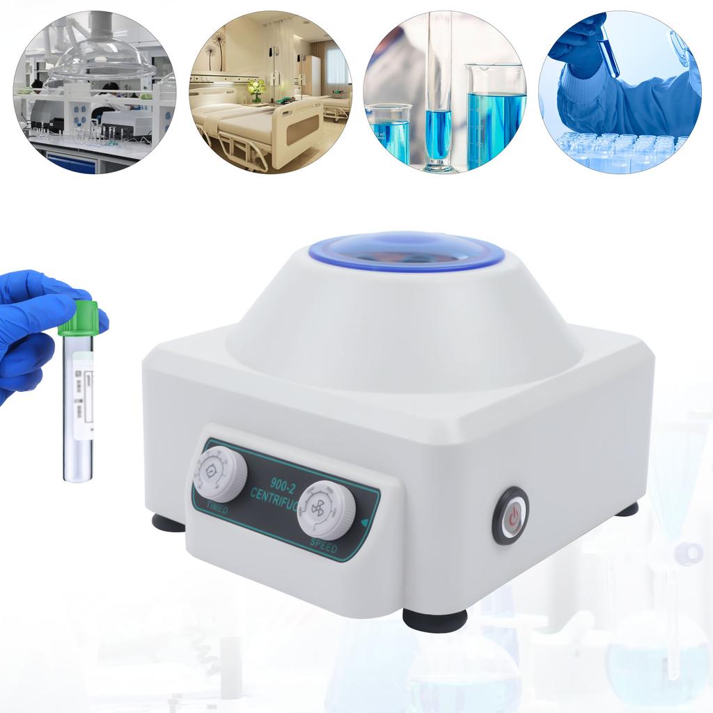 Electric Centrifuge Machine, 6×20ml Capacity,4000rpm Adjustable Speed,0-60min Timer, 110V Lightweight ABS Lab Centrifuge Machine