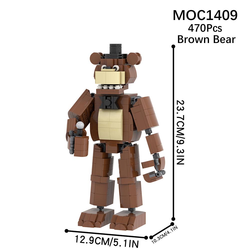MOC WM2612 Medvěd Stage Bricks Hororová Herní Figurka Kompatibilní WM6170 Stavebnice Hračky Pro Děti Přátele Narozeninový Dárek Zvíře