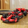 Non-Toxic 335Pcs Red Racing Car Building Blocks Toys Model Race Car Assemble Puzzle Bricks Toy Sets For Kid Desktop Ornament Gifts