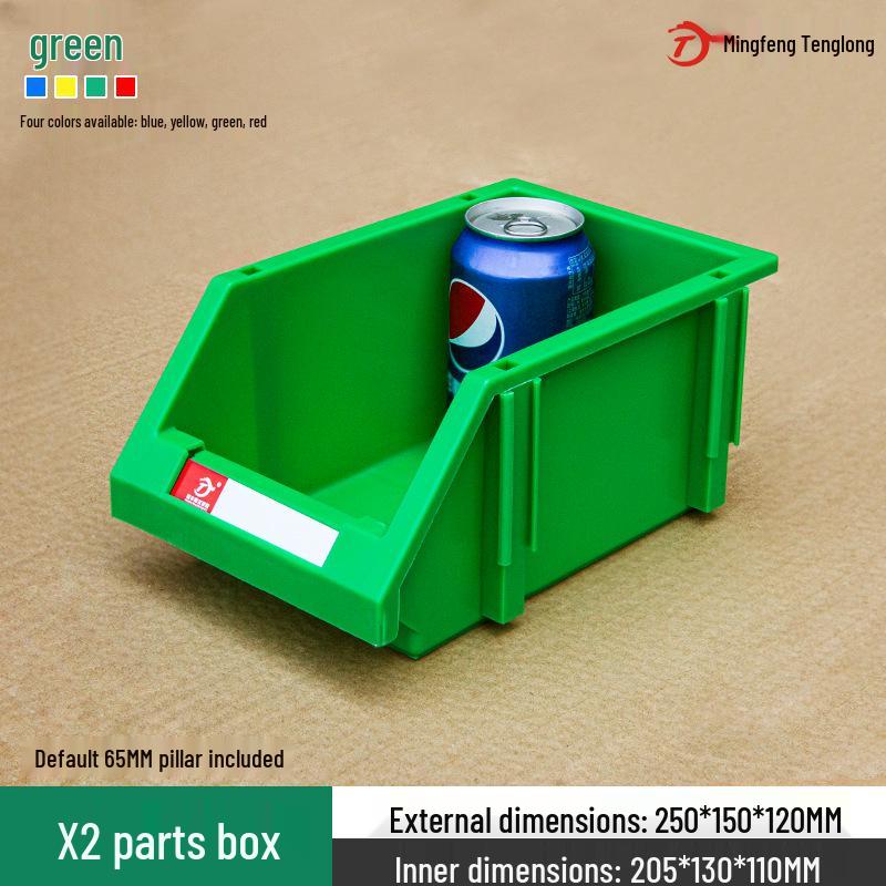 Angled Entry Heavy-Duty Plastic Storage and Organizer Box for Components and Hardware